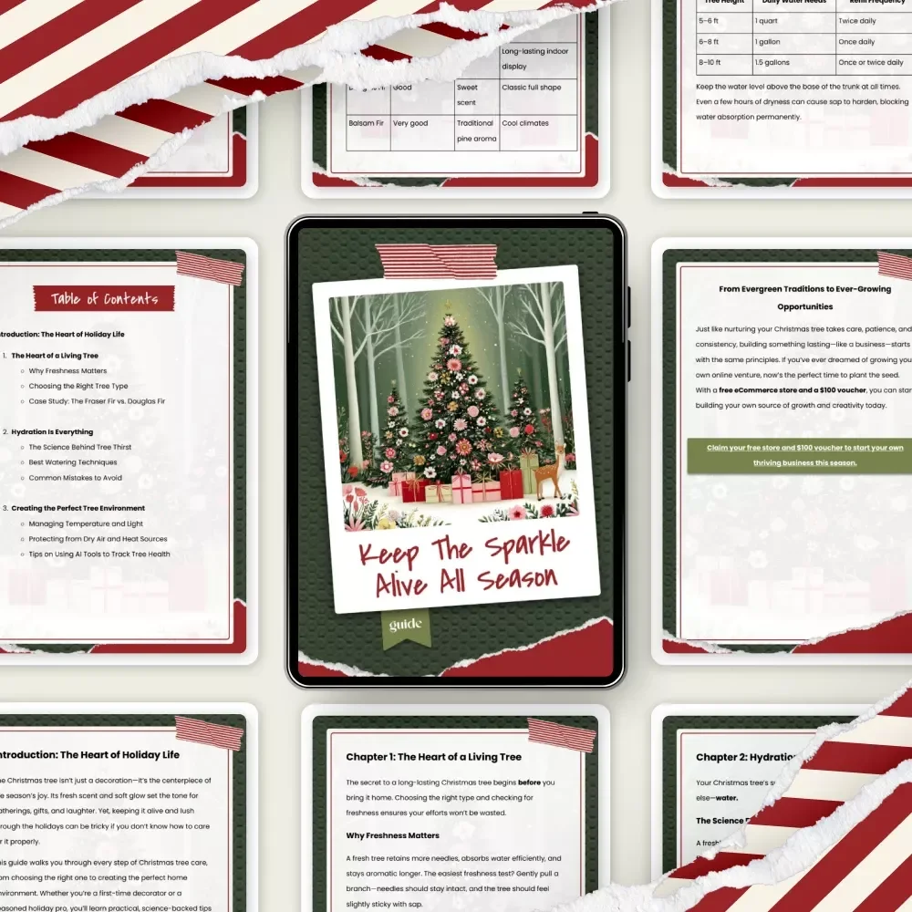 Keep the Sparkle Alive All Season | How to Keep Christmas Tree Alive | Holiday Tree Care Digital Guide for Freshness, Hydration & Lasting Magic