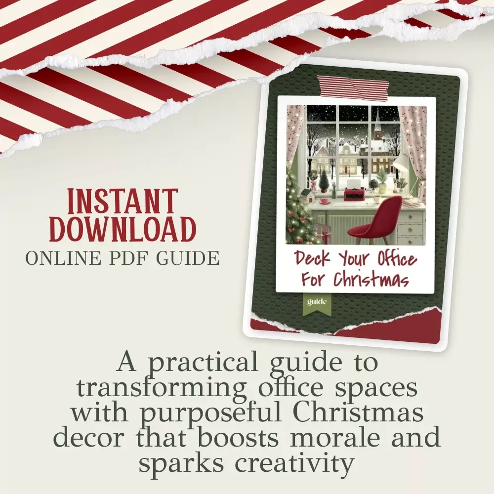 Deck Your Office for Christmas – Ultimate Holiday Workspace Guide | Festive Office Makeover | christmas office decorating ideas | Creative Corporate Christmas Decor eBook