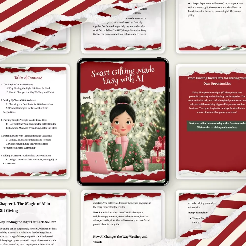 Smart Gifting Made Easy with AI – Ultimate eBook for Unique Gift Ideas, Creative Gift Planning, and Personalized AI-Powered Gift Inspiration | how to use ai to generate unique gift ideas