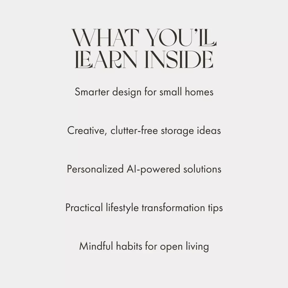 Living Large in Small Spaces | Smart Home Design Guide for Limited Space | Digital Download eBook for Small Apartments, Tiny Homes & Minimalist Living — Learn What to Do When Home Space Is Limited
