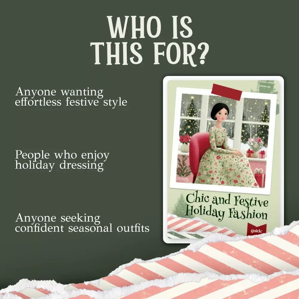 Chic and Festive Holiday Fashion | Christmas Outfit Ideas Guide for Stylish Seasonal Looks | Digital Download