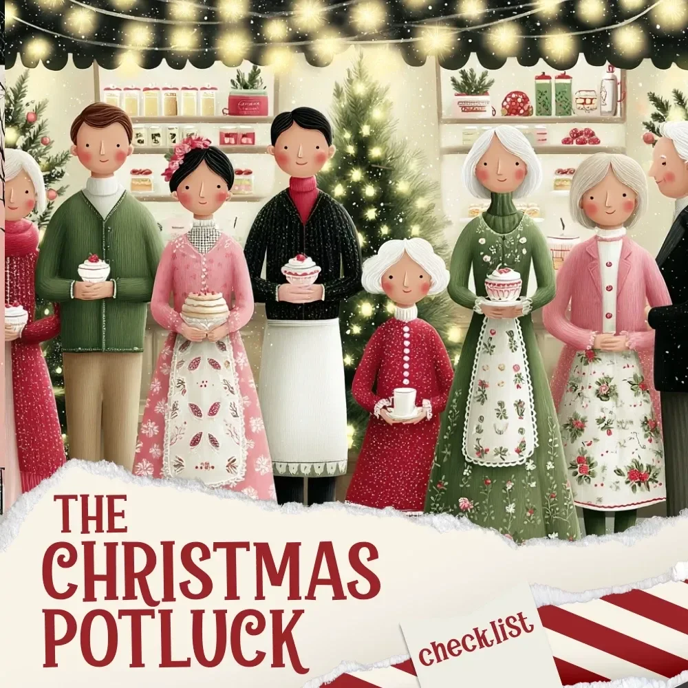The Christmas Potluck Checklist: Stress-Free & Delicious | Printable Holiday Checklist for Easy Hosting | Christmas Potluck Ideas Guide