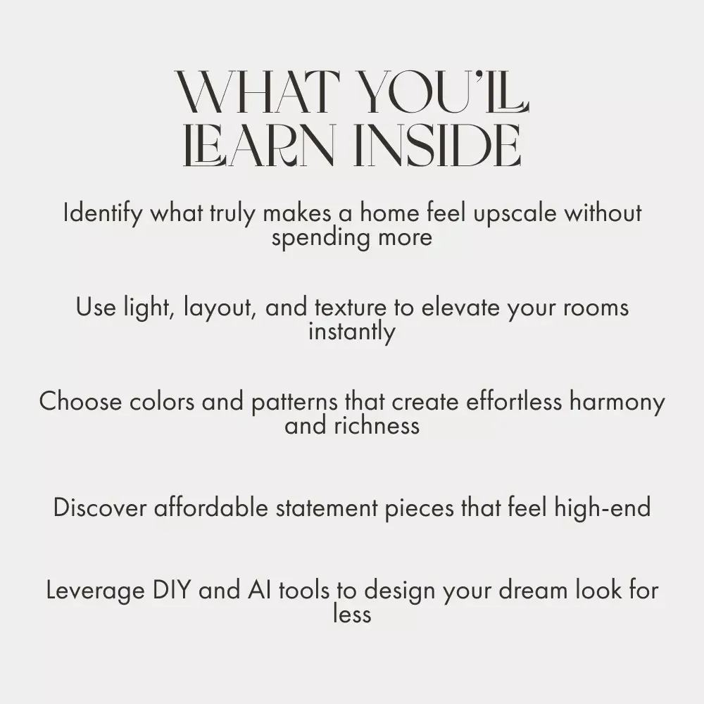 How to Make Your Home Feel More Luxurious on a Budget | Modern Home Styling eBook for Elegant Interiors | Digital Download for DIY Home Decor Lovers