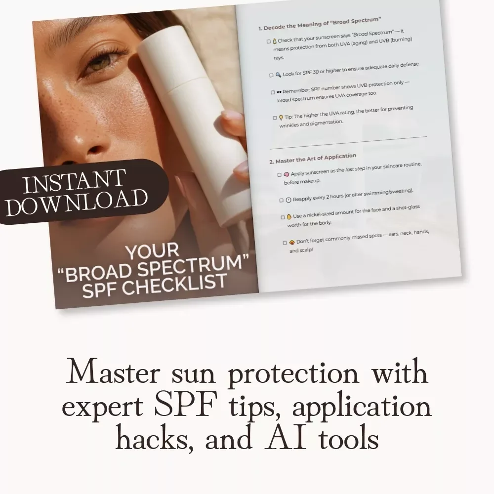 Your “Broad Spectrum” SPF Checklist | Ultimate Guide to Understanding What Does Broad Spectrum SPF Really Mean | Printable Skincare Protection Checklist for Everyday Use