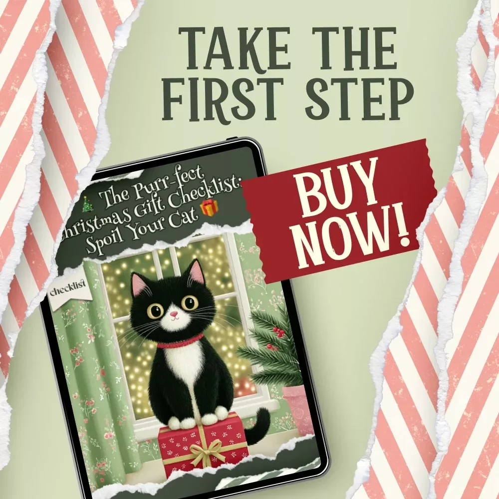 The Purr-fect Christmas Gift Checklist: Spoil Your Cat | Ultimate christmas gifts for cats Guide, Digital Download, Festive Pet Checklist for Cat Lovers