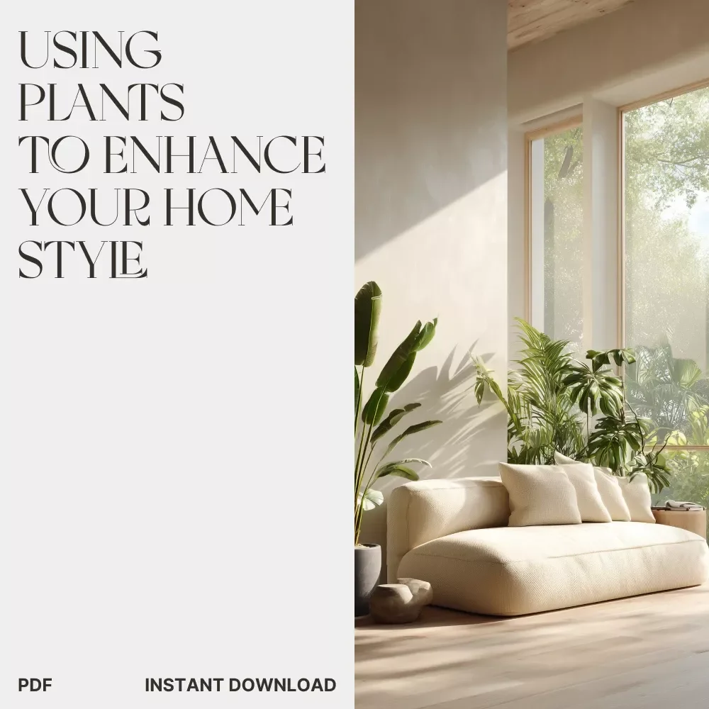 How to Use Plants to Enhance Your Home Style | Digital Checklist for Interior Styling with Greenery, Home Décor Inspiration, and Plant Care Tips