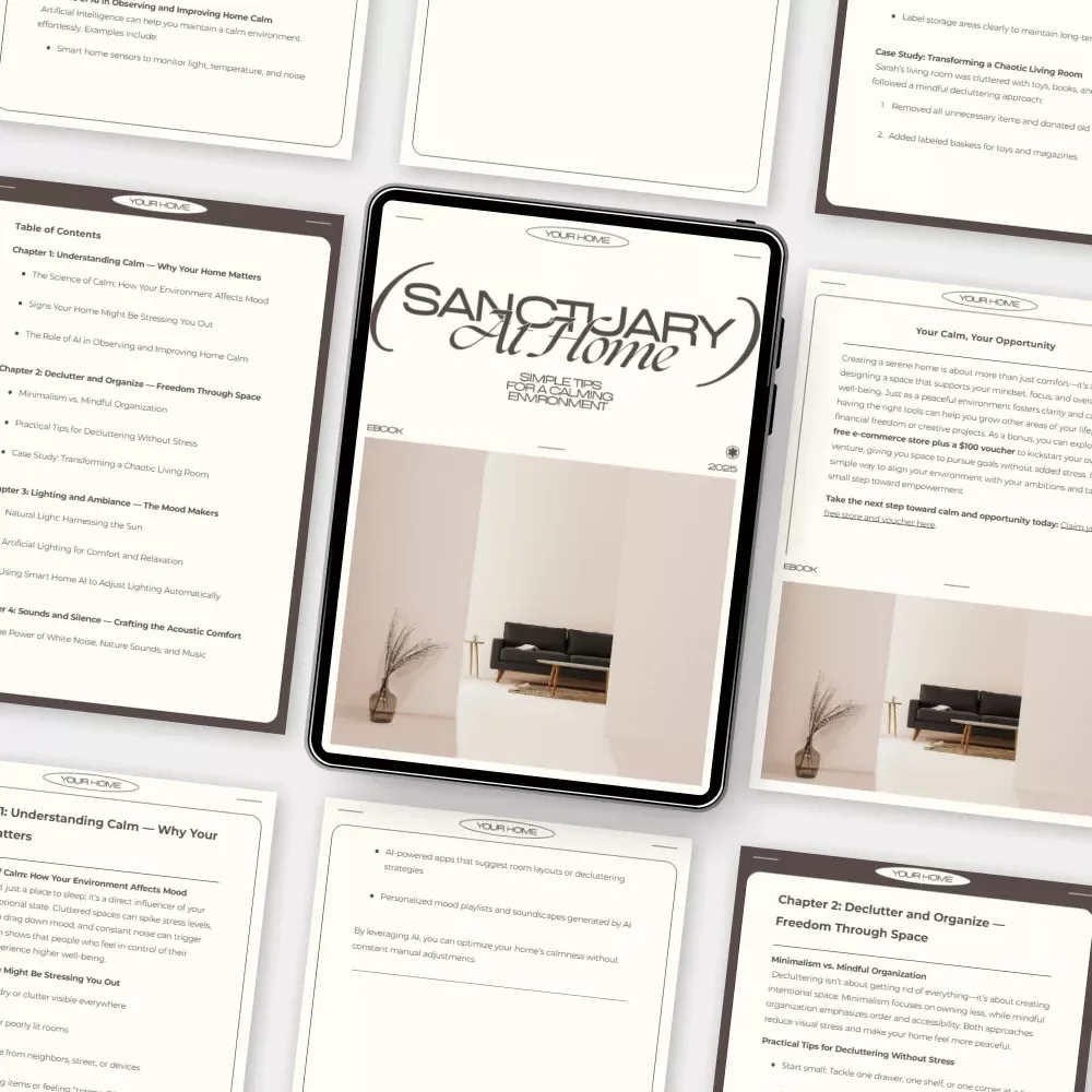 Sanctuary at Home: Simple Tips for a Calming Environment | eBook for Mindful Living, Minimalist Home, and Everyday Serenity | Digital Download Guide with tips for calming home environment