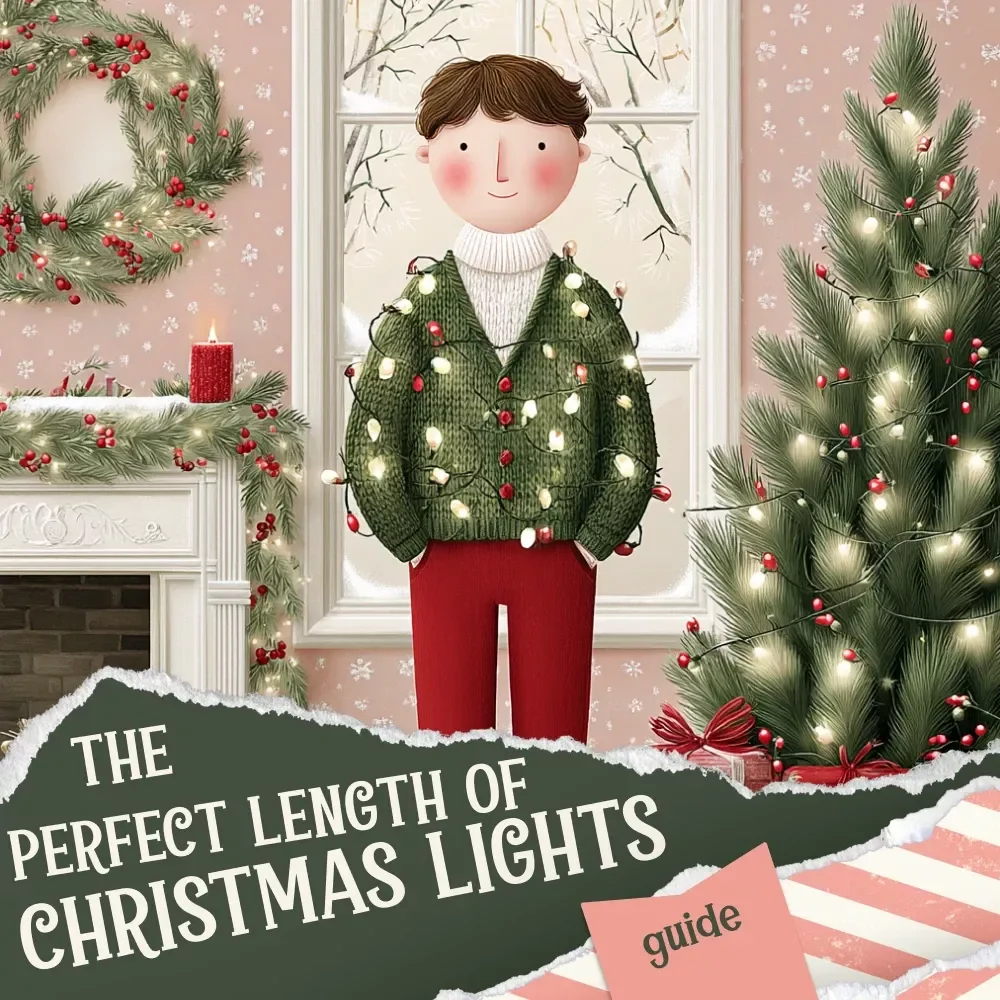 The Perfect Length of Christmas Lights for Your Tree | Printable Holiday Lighting Guide | How Many Feet of Christmas Lights for Tree Formula & Decorating Tips
