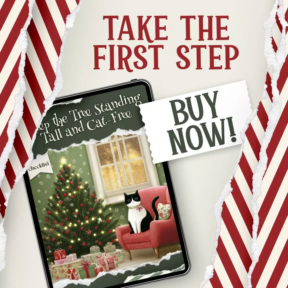 Keep the Tree Standing Tall and Cat-Free | Printable Holiday Checklist | How to Keep Cats Off Christmas Tree | Pet-Friendly Christmas Decor Guide