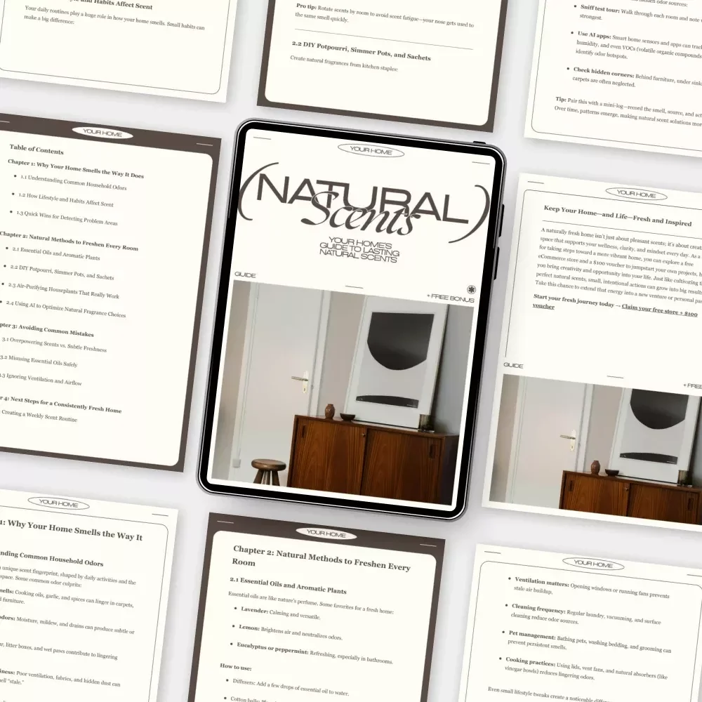 Your Home’s Guide to Lasting Natural Scents | How to Make Your Home Smell Fresh Naturally | Digital Download eBook & DIY Home Fragrance Guide for Clean, Natural Aromas