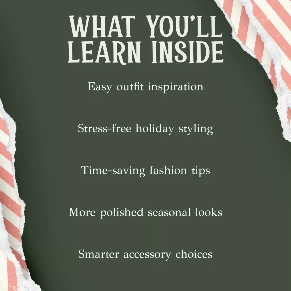 Chic and Festive Holiday Fashion | Christmas Outfit Ideas Guide for Stylish Seasonal Looks | Digital Download