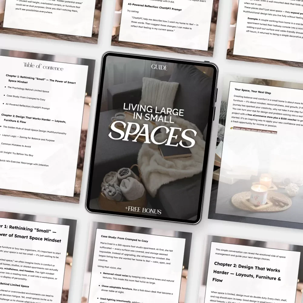 Living Large in Small Spaces | Smart Home Design Guide for Limited Space | Digital Download eBook for Small Apartments, Tiny Homes & Minimalist Living — Learn What to Do When Home Space Is Limited