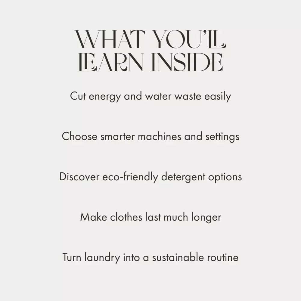 Smart, Simple Steps for a Greener Wash | Eco Laundry Guide | Digital Download | Tips for Eco Friendly Laundry Practices | Sustainable Living eBook