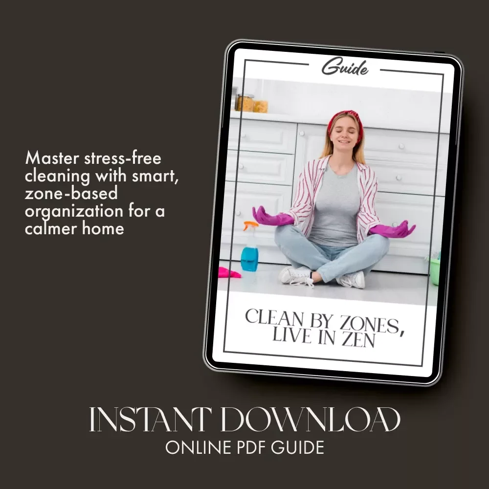 Clean by Zones, Live in Zen | Ultimate Guide to the Best Way to Set Up Zones for Cleaning | Digital Download Home Organization eBook