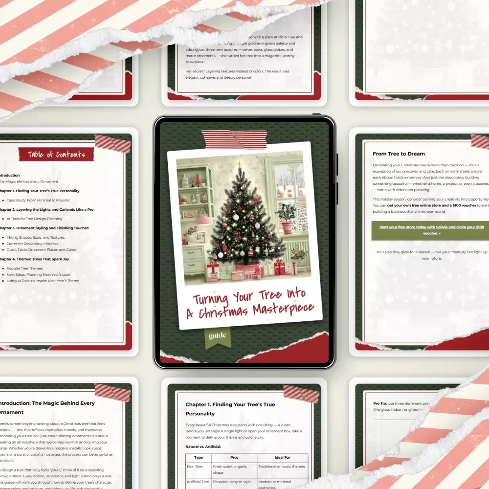 Turning Your Tree into a Christmas Masterpiece | Christmas Tree Decorating Ideas Guide | Holiday Home Styling eBook for Magical Festive Inspiration