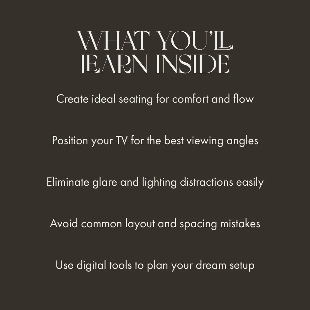 Mastering the Art of TV-Centric Furniture Layouts | eBook for Home Designers, Decor Lovers & DIY Stylists | Learn How to Layout Furniture Around a TV for Comfort, Style & Function