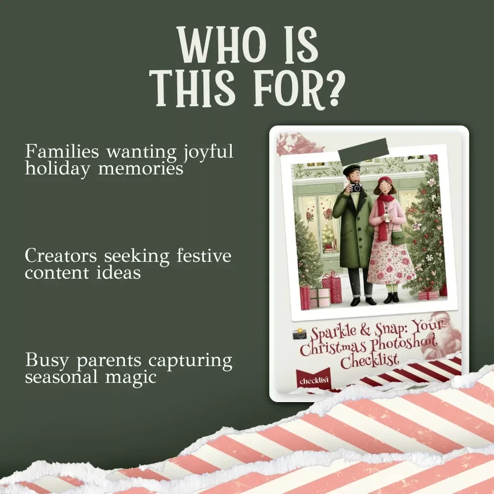 Sparkle & Snap: Your Christmas Photoshoot Checklist | Festive Photography Guide for Families, Creators & Holiday Portrait Lovers | christmas photoshoot ideas