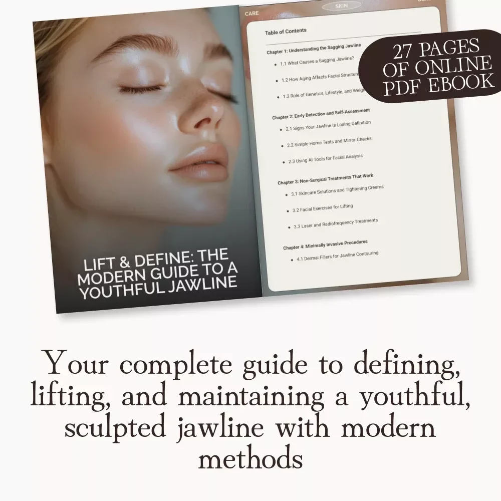 Lift & Define: The Modern Guide to a Youthful Jawline | Ebook for Non-Surgical Jawline Treatments, Skincare, and Facial Exercises | Digital Download for What Treatment Works for Sagging Jawline