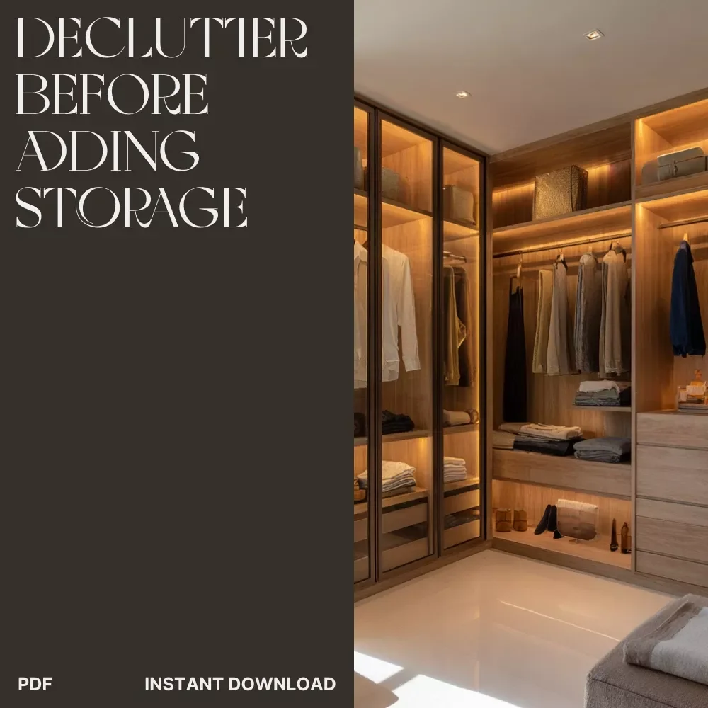 Declutter Before Adding Storage | eBook Guide on How to Declutter Before Adding Storage for a Clutter-Free, Organized Home