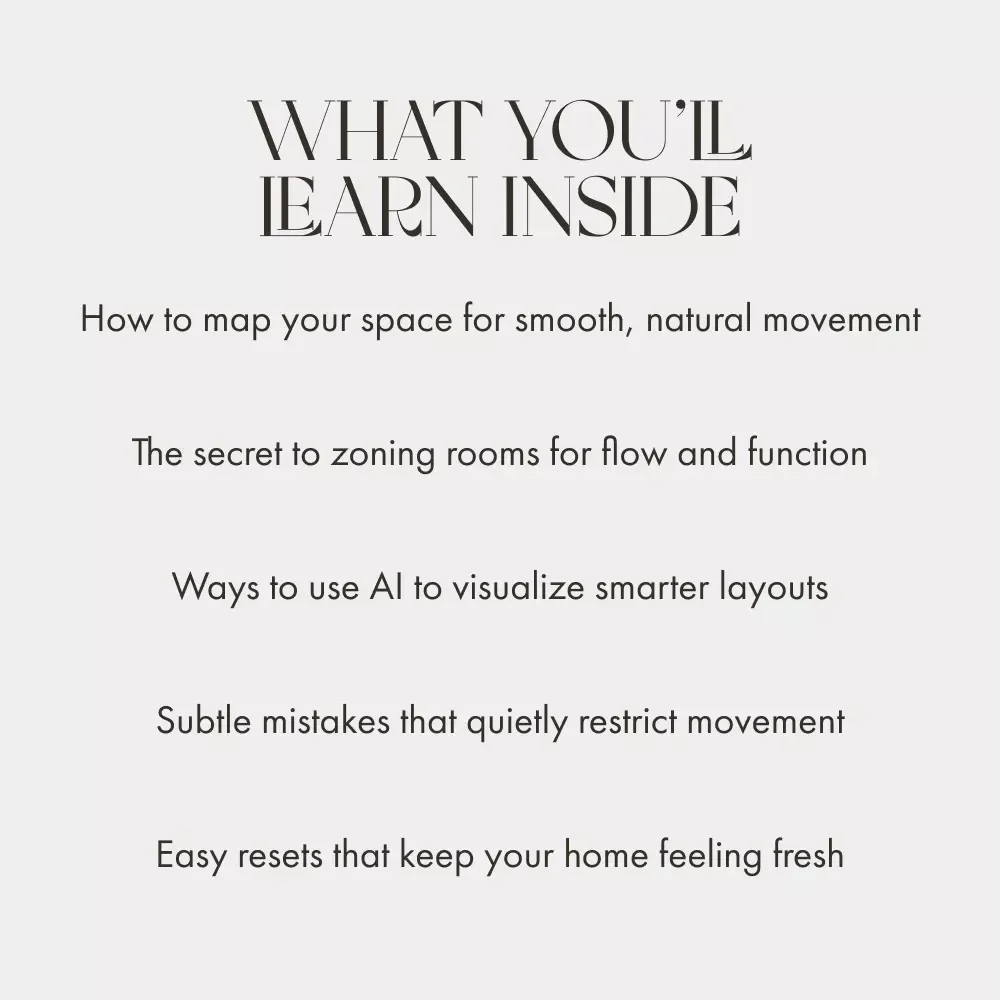 How to Optimize Your Room Layout for Movement | Home Design Flow Guide | Digital Download for Movement-Friendly Interiors, Space Planning, and AI Design