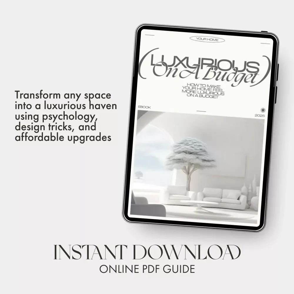 How to Make Your Home Feel More Luxurious on a Budget | Modern Home Styling eBook for Elegant Interiors | Digital Download for DIY Home Decor Lovers