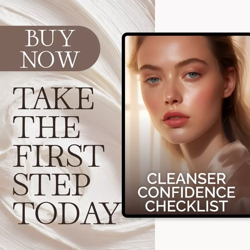 Cleanser Confidence Checklist | Ultimate Skincare Guide for Choosing the Right Cleanser | How to Pick a Cleanser That Doesn’t Strip Your Skin | Digital Download Self-Care eBook for All Skin Types