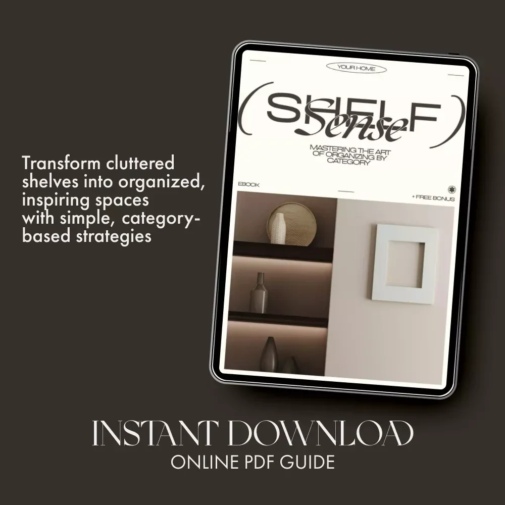 Shelf Sense: Mastering the Art of Organizing by Category | eBook for Home Organization, Decluttering, and How to Organize Shelves by Category