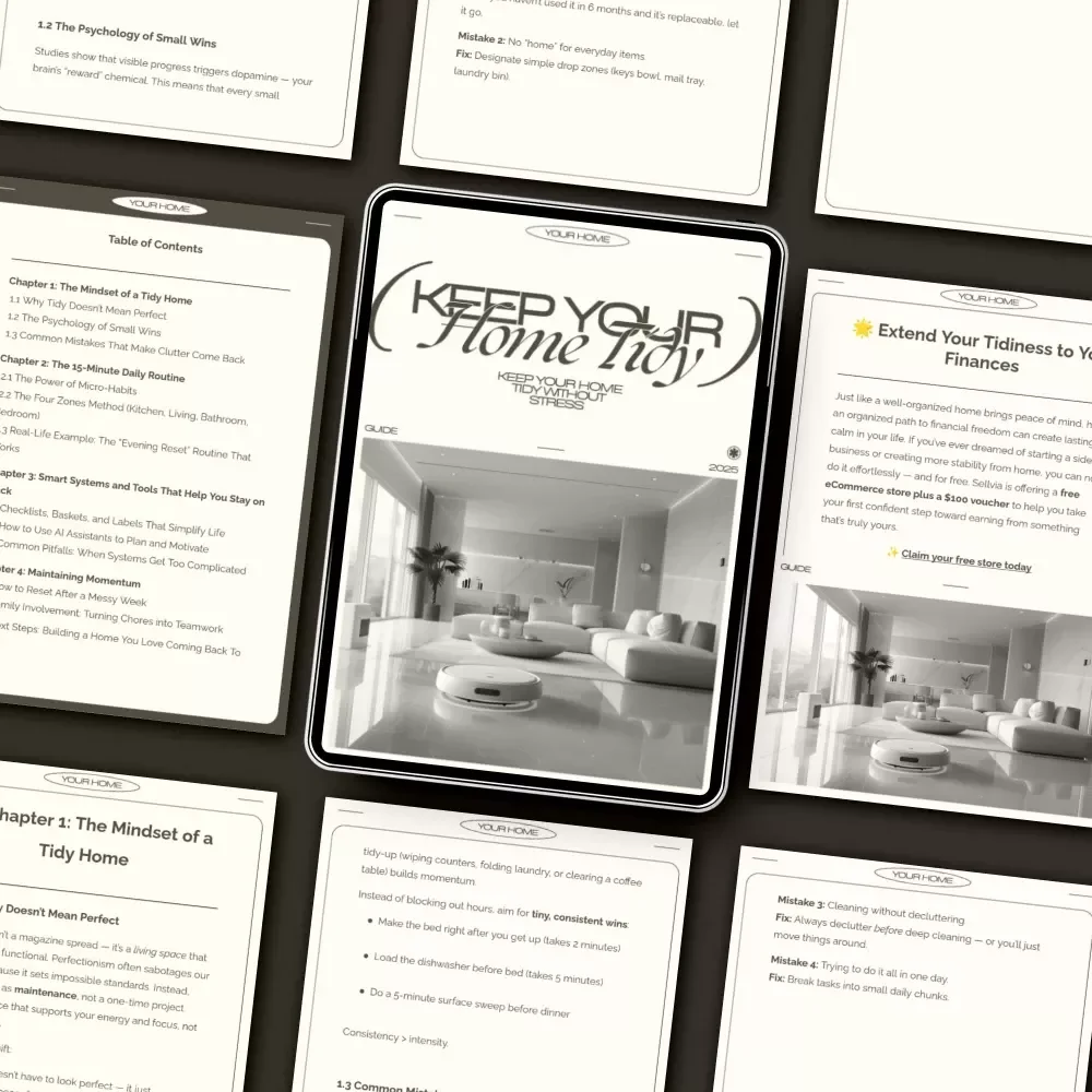 Keep Your Home Tidy Without Stress | Printable Guide for Busy People | Digital Download | How to Maintain Tidy Home Daily Without Overwhelm