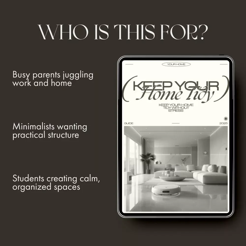 Keep Your Home Tidy Without Stress | Printable Guide for Busy People | Digital Download | How to Maintain Tidy Home Daily Without Overwhelm