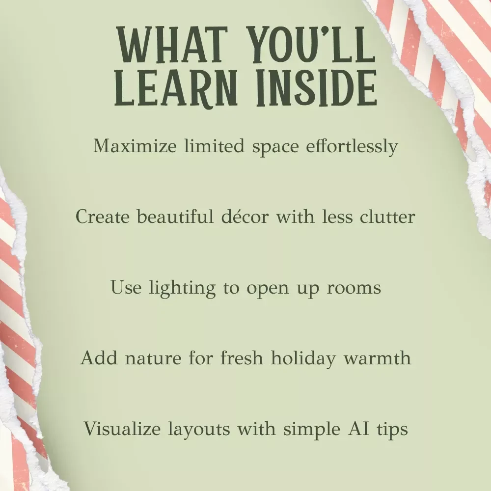 How to Decorate a Small Space for Christmas | Cozy Holiday Small-Home Styling Guide | Festive Minimalist Christmas Ebook for Apartments, Studios & Tiny Homes | how to decorate a small space for christmas