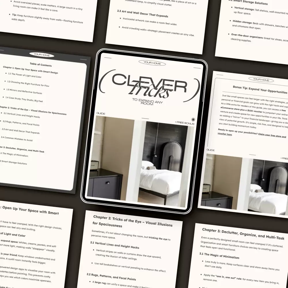 Clever Tricks to Expand Any Room | Digital Guide for Home Design, Small Space Solutions & How to Make Small Rooms Feel Larger | Instant Download eBook