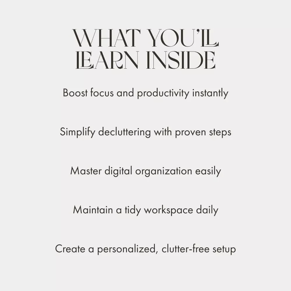 Your Smart Guide to Decluttering the Home Office | The Best Way to Declutter Home Office | Digital Download Organization Guide for a Calm, Productive Workspace