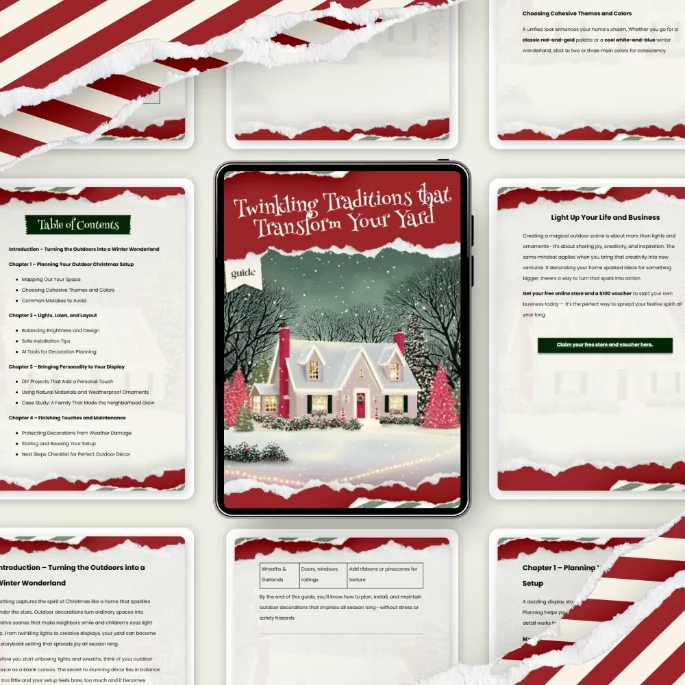 Twinkling Traditions that Transform Your Yard | Outdoor Christmas Decorations Guide | Festive Lighting & DIY Décor Ideas for a Magical Holiday Home