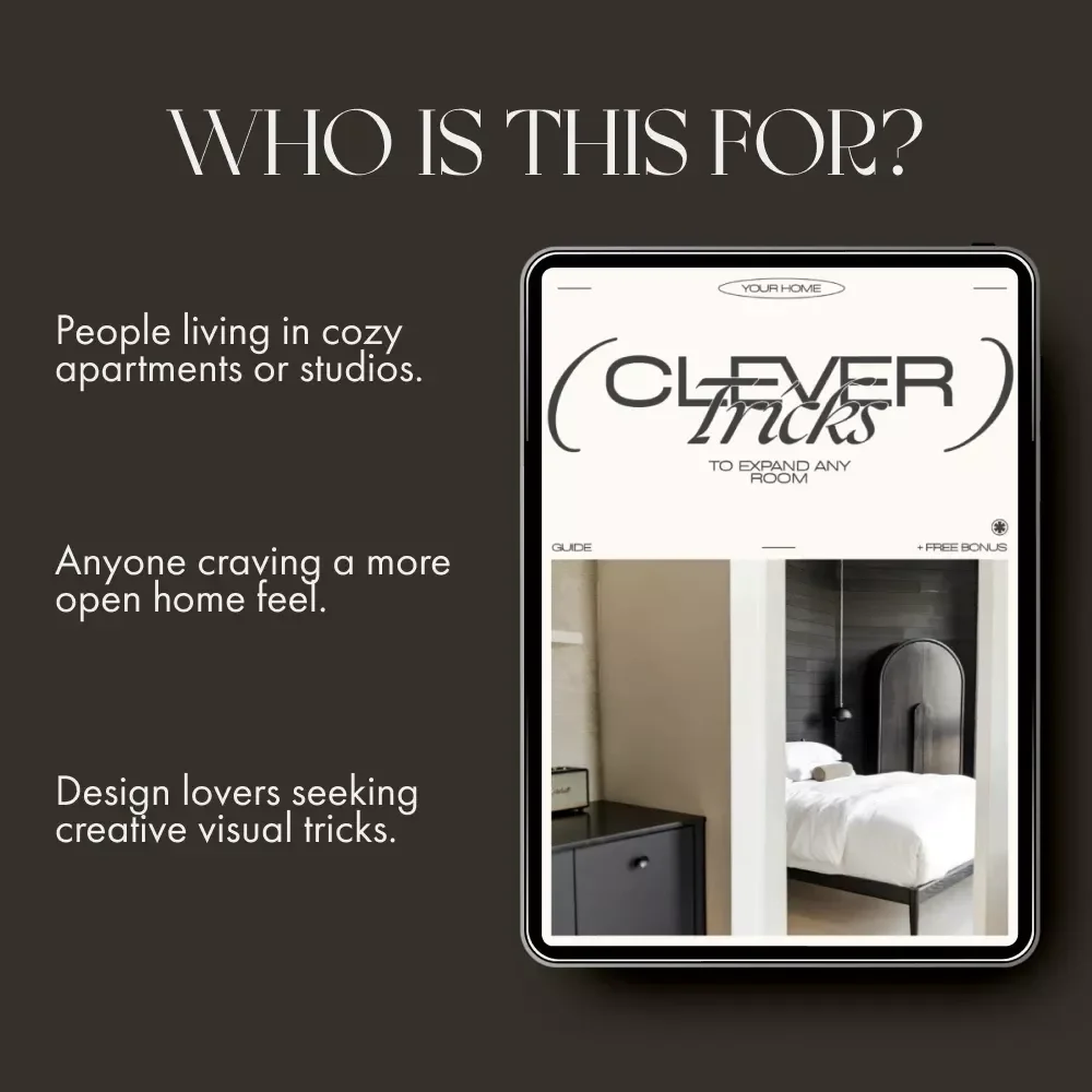 Clever Tricks to Expand Any Room | Digital Guide for Home Design, Small Space Solutions & How to Make Small Rooms Feel Larger | Instant Download eBook
