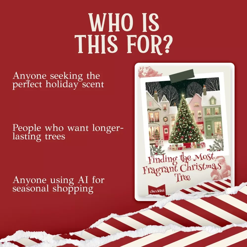 Finding the Most Fragrant Christmas Tree Checklist | Ultimate Holiday Tree Scent Guide | Digital Download | What Christmas Tree Smells the Best | Printable eBook for Tree Lovers