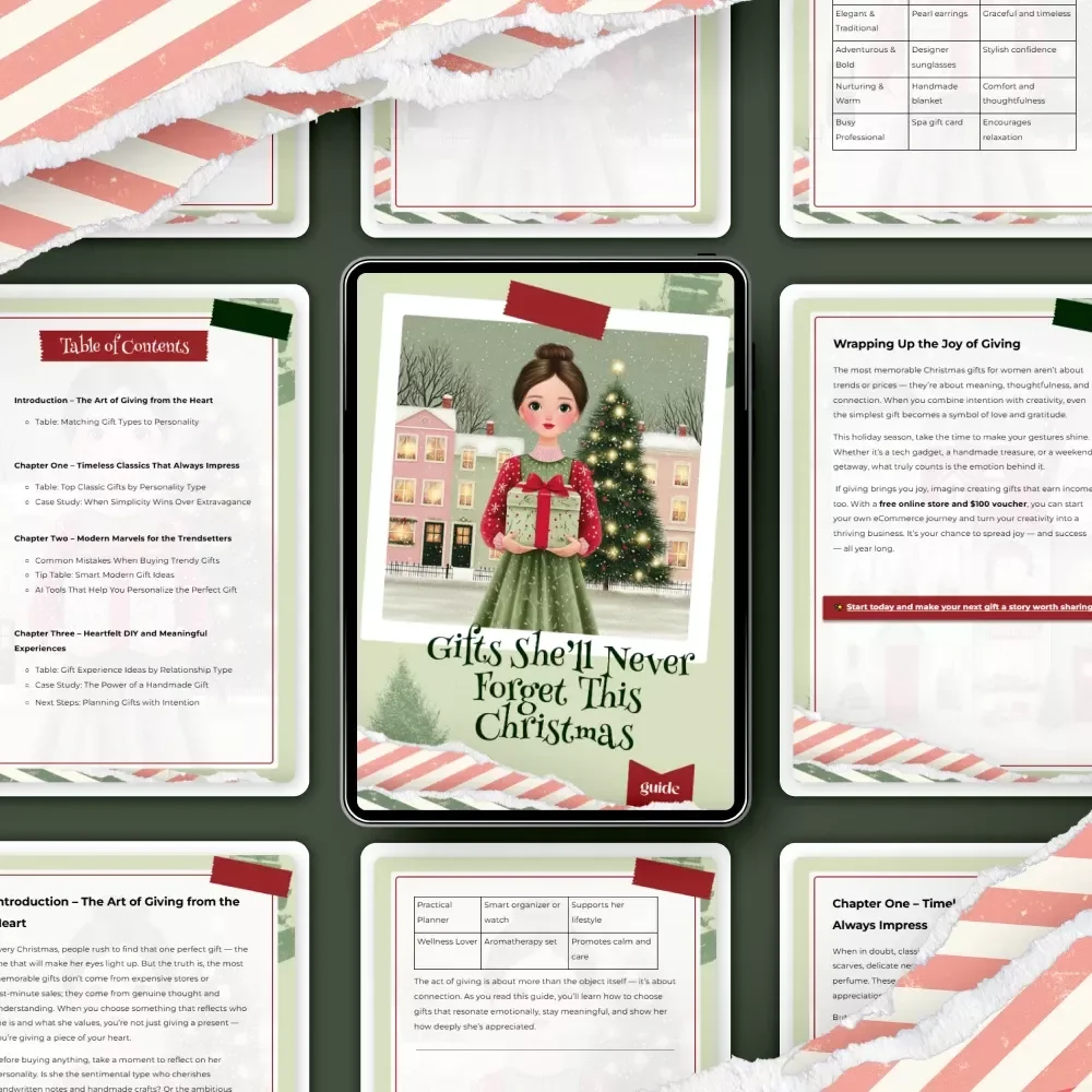 Gifts She’ll Never Forget This Christmas | Ultimate Guide to Thoughtful Christmas Gifts for Women | Digital Download Gift Ideas eBook
