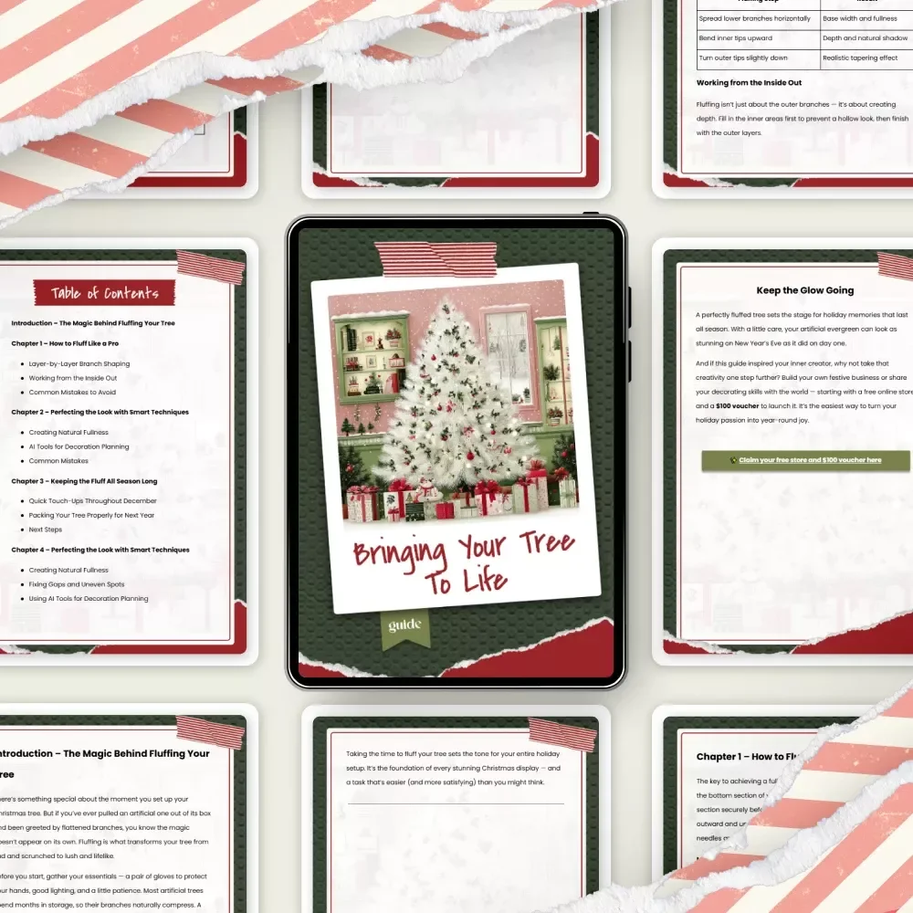 Bringing Your Tree to Life | Ultimate Guide on How Do You Fluff an Artificial Christmas Tree | Digital Download for Perfect Holiday Decorating
