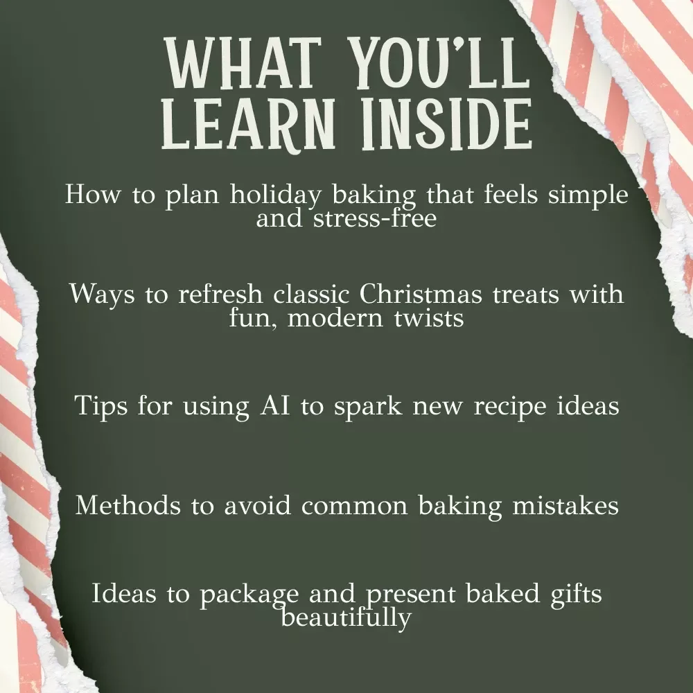 Christmas Baking Fun | Holiday Baking Guide for Families & Creators | Cozy Recipes, AI Tips & christmas baking ideas | Printable Digital Download