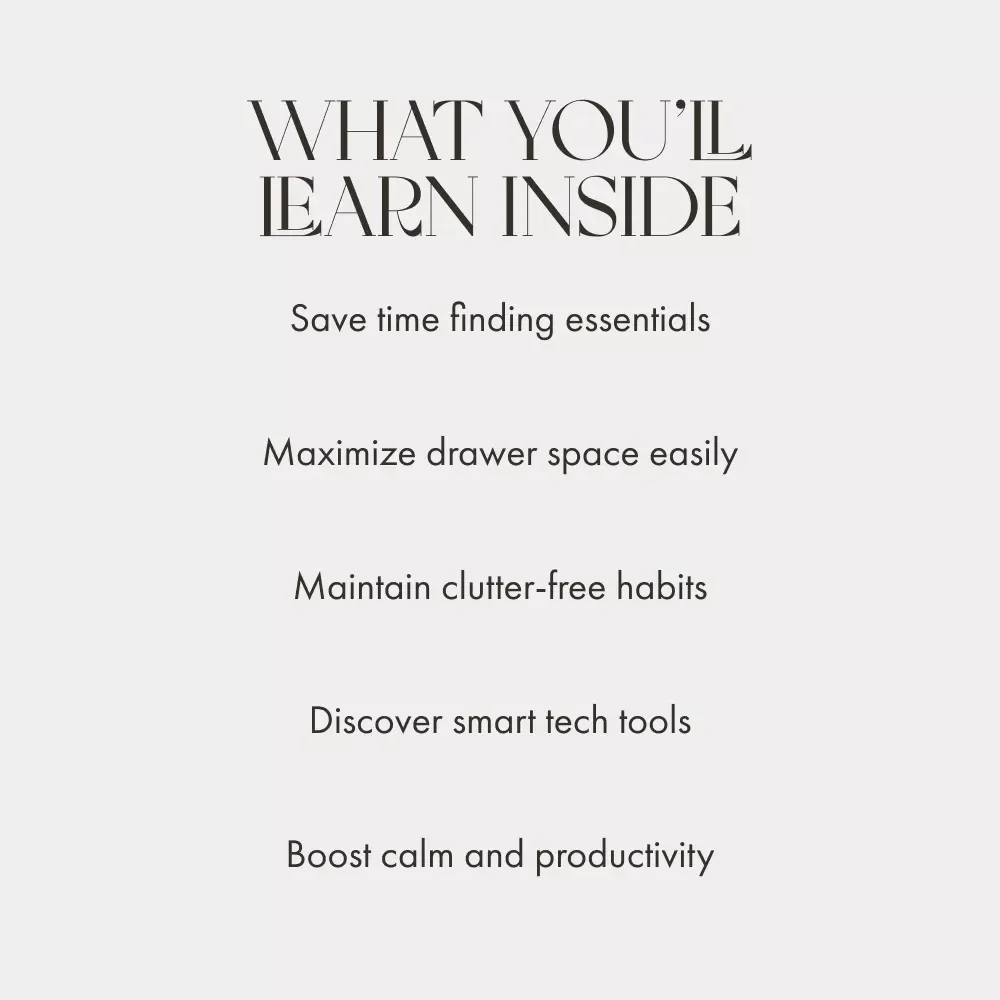 Drawer Zen: The Smart Guide to Organized Spaces | Digital Download eBook | How to Implement Drawer Organization for a Calm, Clutter-Free Home