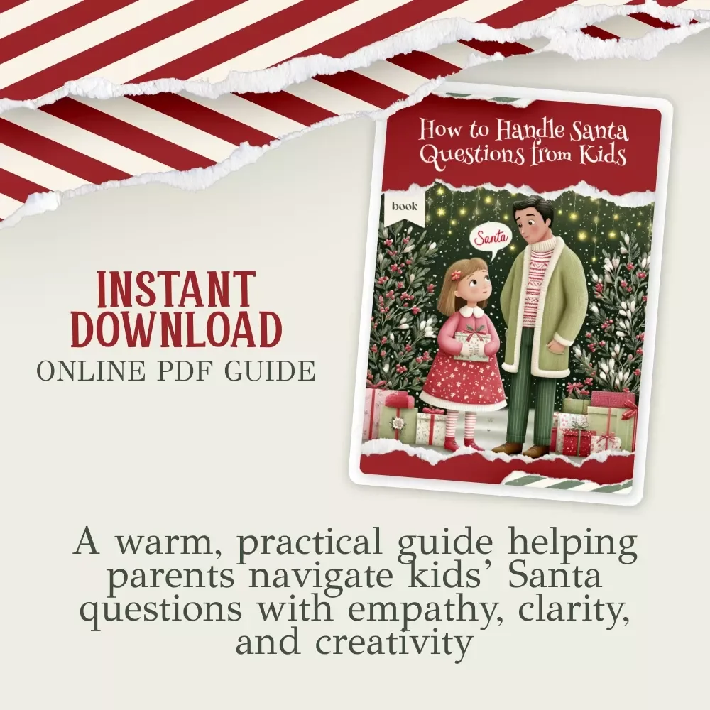 How to Handle Santa Questions from Kids | Parent Guide Ebook | Gentle Scripts, Age-Appropriate Tips & Holiday Conversation Support