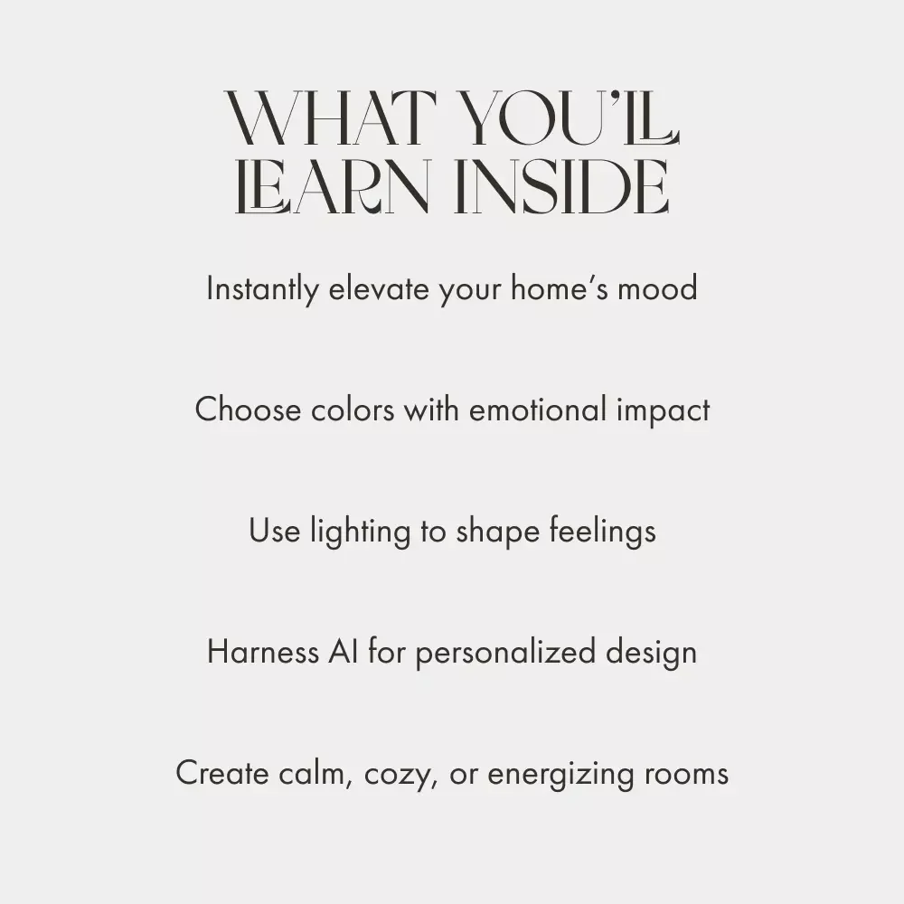 How to Shape Emotion, Energy, and Atmosphere in Every Room | Home Mood Design eBook | Interior Design Psychology | How to Set Different Moods in Rooms | Digital Download Guide