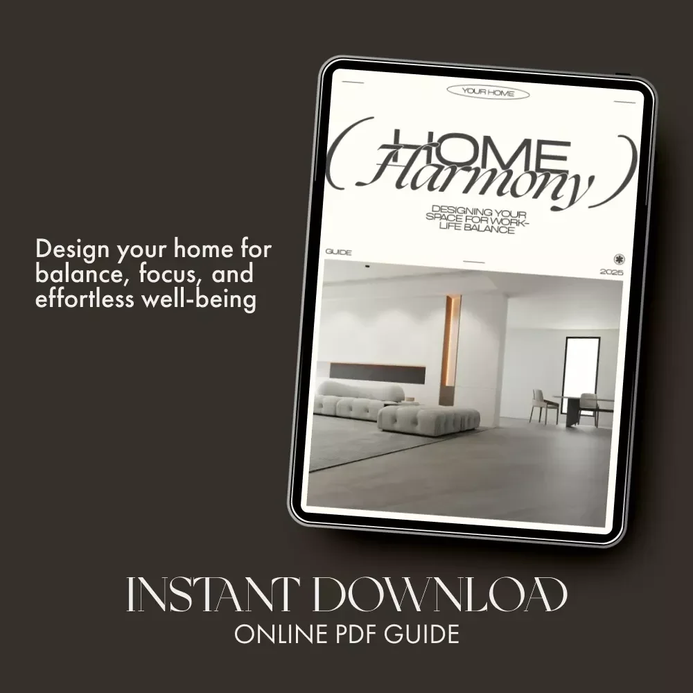 Home Harmony: Designing Your Space for Work-Life Balance | Digital Guide for a Calm, Productive Home | How to Design Home for Work Life Balance | Printable eBook for Modern Lifestyles
