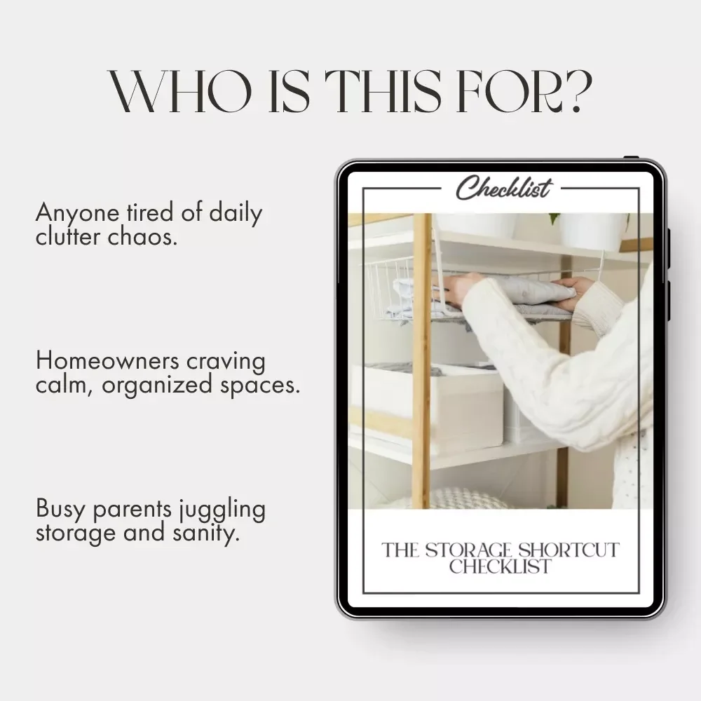The Storage Shortcut Checklist | Printable Home Organization Guide | How to Maximize Storage Space | Declutter, Organize & Save Room