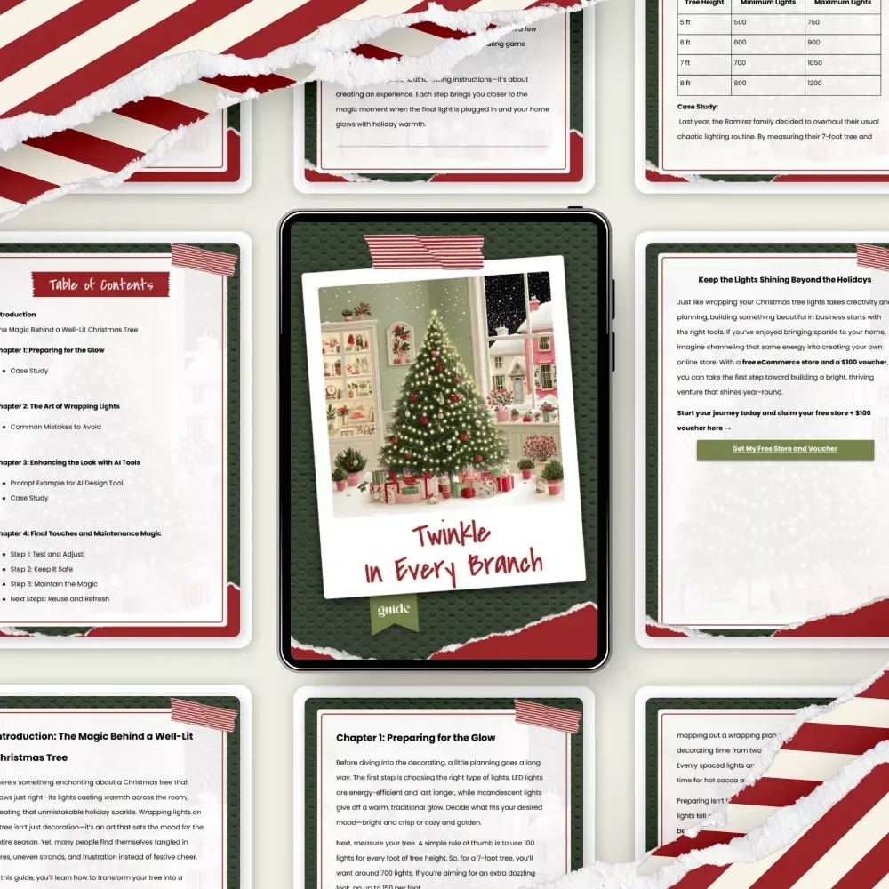 Twinkle in Every Branch | Christmas Tree Light-Wrapping Guide for Beginners & Pros | How to Wrap Lights on a Christmas Tree | Holiday Decorating eBook