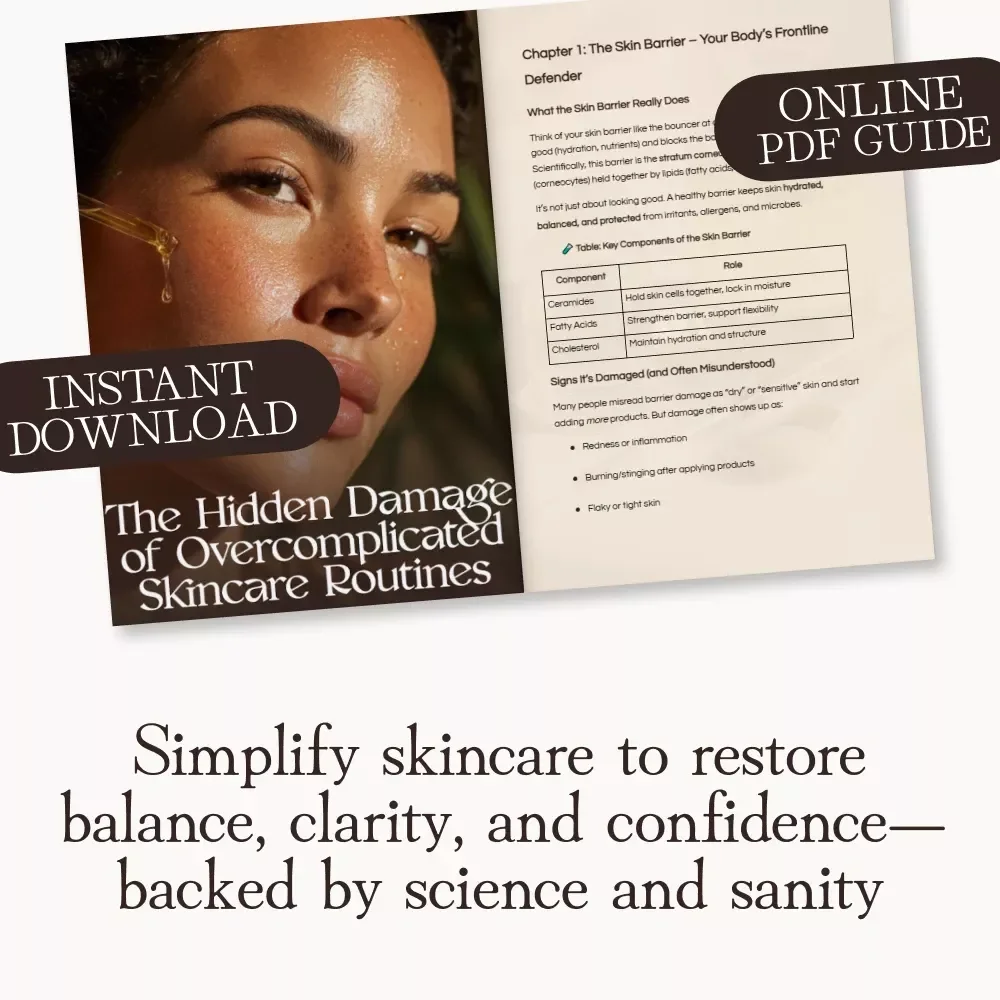 The Hidden Damage of Overcomplicated Skincare Routines | Digital Guide on Why Skincare Routines with Too Many Steps Can Harm Skin Barrier | Minimalist Skincare eBook