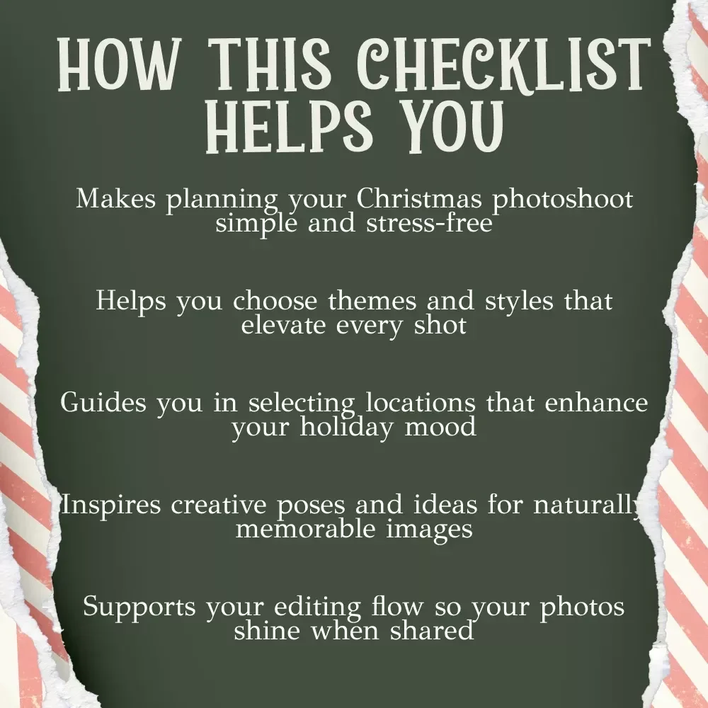 Sparkle & Snap: Your Christmas Photoshoot Checklist | Festive Photography Guide for Families, Creators & Holiday Portrait Lovers | christmas photoshoot ideas
