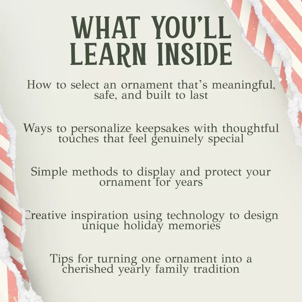 A Guide to Your Baby’s First Christmas Ornament | Holiday Keepsake Digital Guide for New Parents | Personalized Memory-Making eBook (baby's first christmas ornament)