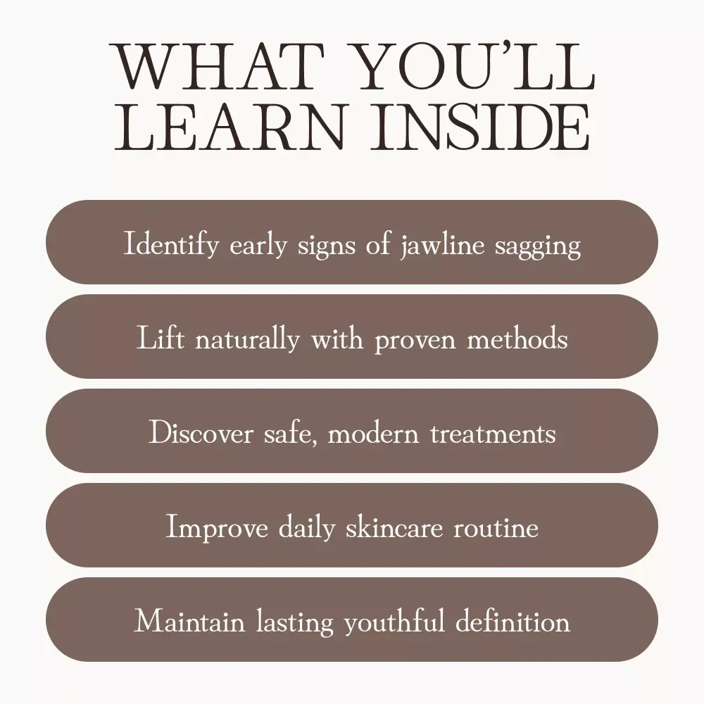 Lift & Define: The Modern Guide to a Youthful Jawline | Ebook for Non-Surgical Jawline Treatments, Skincare, and Facial Exercises | Digital Download for What Treatment Works for Sagging Jawline