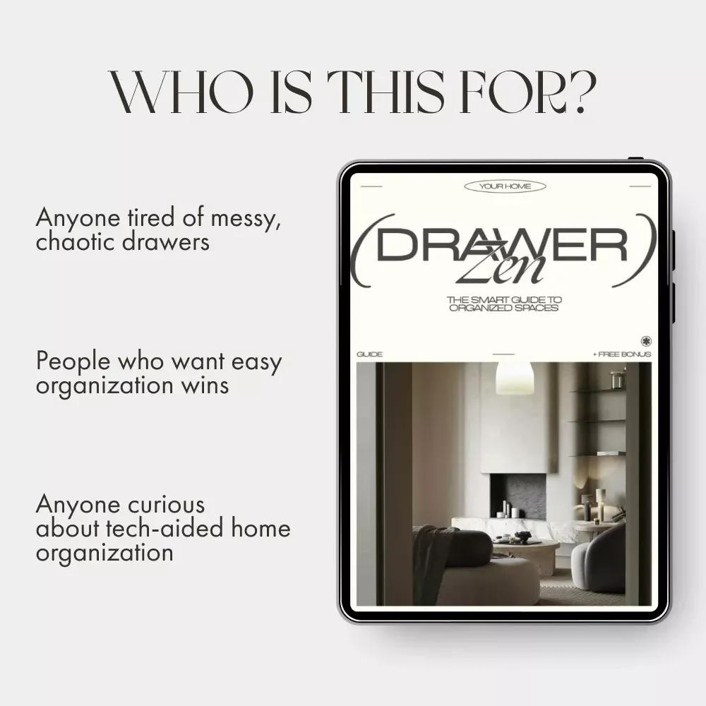 Drawer Zen: The Smart Guide to Organized Spaces | Digital Download eBook | How to Implement Drawer Organization for a Calm, Clutter-Free Home