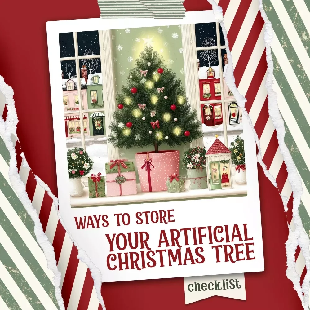 Ways to Store Your Artificial Christmas Tree | Printable Checklist for Easy Holiday Cleanup | Festive Organization Guide | how to store artificial christmas tree